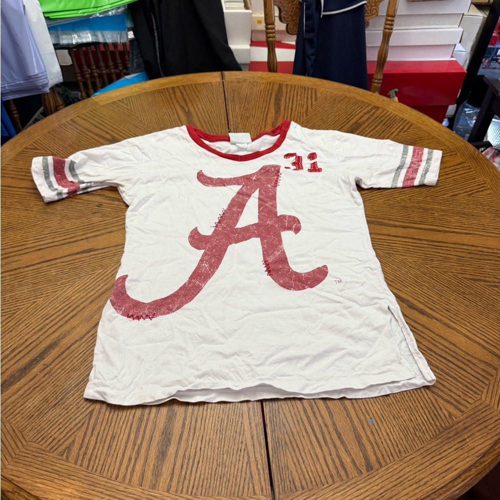 Women's Alabama Red and White Graphic Tee